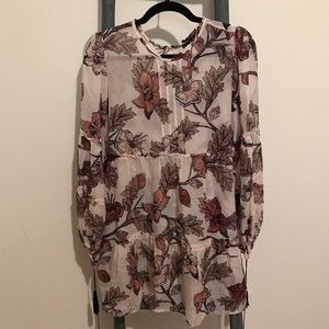 Boho short peasant dress with bell sleeves